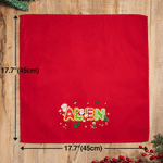 Personalisierte Weihnachtsserviette mit Weihnachtsmann, Rentier und Süßigkeiten-Weihnachtsbaum-Motiv – schnell saugfähig, aus 100 % Baumwolle, mit Namen – Weihnachtsgeschenk für Freunde