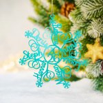 Personalized Multi-color Acrylic Snowflake 1-12 Names Ornament 2026 Christmas Tree Decor Party Favor Gift for Friends Family
