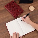 Personalised Western Style Floral PU Leather Journal Notebook with Name and Pen Daily Use Birthday Gift for Cowgirl Cowboy