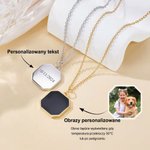 Personalizowany unisex naszyjnik z ukrytym zdjęciem na ciepło i grawerem – pamiątkowa biżuteria dla rodziny i przyjaciół