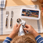 Personalised Lorry Car Mermaid Initial Safe Stainless Steel Fork Spoon Knife Cutlery Set with Name Daily Use Birthday Christmas Gift for Kid 5