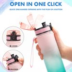Personalized Soccer Character Silhouette Name Gradient Sports BPA-free Water Bottle with Flip Top Lid Gym Birthday Gift for Kid Teenager Soccer Lover