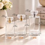 Personalised Birth Flower Refillable Perfume Bottle with Name and Ribbon Daily Use Travel Birthday Wedding Gift for Woman Bride Friend