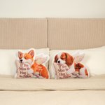 Personalised Sleeping Pet Photo Angel Wing Soft Cushion with Name and Year Home Decor Pet Loss Memorial Sympathy Gift for Dog Cat Owners