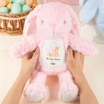 Personalized My First Easter Bunny Butterfly Stuffed Plush Bunny Toy with Name and Year Easter Birthday Gift for Babies Kids