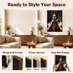 Personalized Classicism Oil Painting Style Adult Photo Canvas Prints with Name Home Decor Birthday Gift for Woman Man