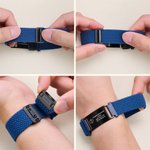 Personalisiertes medizinisches Notfallarmband mit ID-Edelstahlplatte | Nylonarmband mit Magnetverschluss | für Diabetiker & Allergiker