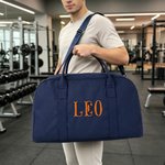 Personalised Muliticolor Embroidery Name Oxford Cloth Crossbody Duffle Bag Weekend Getaway Gym Birthday Gift for Fitness Lovers Travelers