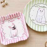 Bandeja decorativa de cerámica con diseño de acuarela personalizada, con la foto de tu mascota y su nombre, ideal como regalo de cumpleaños para mujeres amantes de las mascotas 5