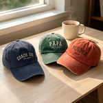 Personalized Multicolour Embroidered 100% Cotton Retro Baseball Cap with Title and Year Daily Wear Christmas Anniversary Birthday Gift for Family