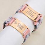 Personalisiertes medizinisches Notfallarmband mit ID-Edelstahlplatte | Nylonarmband mit Magnetverschluss | für Diabetiker & Allergiker