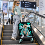 Personalized 3D-Effect Art Photo Graffiti Splash Luggage Cover Fits 18-32 Inches Suitcase with Name Travel Accessories Birthday Gift for Travelers