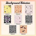 Personalized Halloween Cartoon Wizard Cat Ghost Spider Web Striped Canvas Tote Bag with Name Halloween Party for Kids
