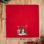 Personalisierte Weihnachtsserviette aus 100% Baumwolle | mit Namen & Initiale | Festliche Tischdeko | Weihnachtsgeschenk für Familie & Freunde