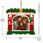 Personalized Christmas Stocking Red Window Family Photo Christmas Ornament Home Tree Decor Christmas Gift for Family