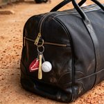 Personalized Mini Baseball Gloves Bat Elements PU Leather Keychain with Engraved Name Birthday Sports Team Gift for Baseball Lovers