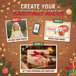 Juego de 2 sobres personalizados para dinero con diseño navideño de dibujos animados y foto de niño, con lazo y nombre. Regalo de Navidad para niños y amigos. 9