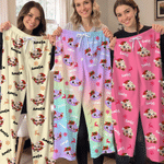 Pantaloni da pigiama morbidi con motivo natalizio personalizzato a forma di gnocchetti in stile cartone animato, con nome; ideali per l'uso quotidiano, come regalo di compleanno o di Natale per la fam