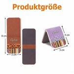 Personalisiertes magnetisches PU-Leder Lesezeichen | mit Geburtsblume & Namen | Lesezubehör | Geburtstagsgeschenk für Leseratten & Buchliebhaber