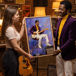 Personalized Guitar Performance Oil Painting Style Photo Canvas Prints with Name Home Decor Ship from USA Birthday Gift for Music Lovers