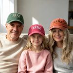 Personalized Multicolour Embroidered 100% Cotton Retro Baseball Cap with Title and Year Daily Wear Christmas Anniversary Birthday Gift for Family