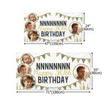 Cartel de cumpleaños personalizado con fotos de los momentos más importantes, desde la infancia hasta la edad adulta, con nombre y edad; decoración de fondo para fiestas; regalo de cumpleaños para pad 8