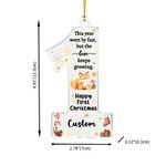 Personalised Love Keeps Growing Cute Snowman Elephant Bear Acrylic Christmas Ornament with Name Baby's 1st Christmas Gift for Newborns