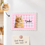 Personalized Stamp Shape 1-3 Cartoon Pet Photos Acrylic Magnetic Fridge Magnet with Names Home Decoration Birthday Gift for Pet Owners Lovers