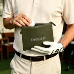 Personalized Monogram PU Leather Golf Pouch Zippered Golf Accessories Bag Golf Ball Holder Father's Day Gift for Golfers
