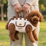 Personalisierte Hundetragetasche | mit Hunde-Porträt & Namen | Multifunktionale Reisetasche mit Schultergurt | Geburtstag Geschenk für Hundebesitzer