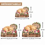 Personalisierte Haustier Gedenktafel aus Echtholz | mit Namen & Datum | Tischdeko in 3D-Optik | Beileidsgeschenk für Hundebesitzer & Katzenfreunde