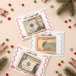 Personalized Name Christmas Gift Box with 16 Cards Set Cash Card Holder Christmas Gift for Teens Kids College Students