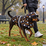 Individuell gestalteter, wasserdichter Halloween-Regenmantel für Hunde mit Fledermaus- und Sternmotiv, Namen und reflektierendem Streifen – Halloween-Geschenk für Tierliebhaber und Hundebesitzer