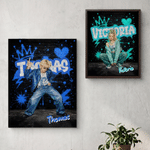 Personalised Graffiti Art Style Photo Canvas Prints with Name Home Decor Birthday Gift for Graffiti Lovers 4