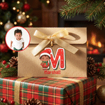 Juego de 2 sobres personalizados para dinero con diseño navideño de dibujos animados y foto de niño, con lazo y nombre. Regalo de Navidad para niños y amigos. 5