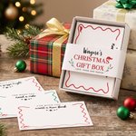 Personalized Name Christmas Gift Box with 16 Cards Set Cash Card Holder Christmas Gift for Teens Kids College Students