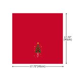 Servilleta de mesa personalizada con motivo de árbol de Navidad de acebo y estrella dorada, 100 % algodón, con nombre, decoración de mesa, regalo de Navidad para familiares y amigos 8