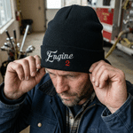 Personalised White Red Embroidery Firefighting Beanie with Name and Station Number Appreciation Birthday Christmas Gift for Firefighters