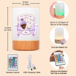 Personalized Baby Face Photo Rocking Chair Rechargeable Touch Control Night Light with Name Nursery Decor Baby Shower Gift for New Parents