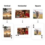 Personalized Argyle Checkerboard Photo Deck Playing Cards Iron Box Set with Date and Text Family Gathering Game Night Wedding Gift for Family Couple