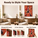 Personalized Guitar Performance Oil Painting Style Photo Canvas Prints with Name Home Decor Ship from USA Birthday Gift for Music Lovers