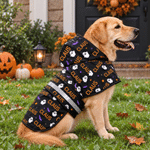 Individuell gestalteter, wasserdichter Halloween-Regenmantel für Hunde mit Fledermaus- und Sternmotiv, Namen und reflektierendem Streifen – Halloween-Geschenk für Tierliebhaber und Hundebesitzer