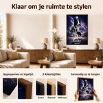 Gepersonaliseerde canvasafdruk met huisdierfoto sterrennacht naam en tekst - woondecoratie inhuis- of herdenkingscadeau voor huisdierenliefhebbers