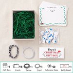 Personalized Name Christmas Gift Box with 16 Cards Set Cash Card Holder Christmas Gift for Teens Kids College Students