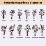 Personlig sylindrisk oppbevaringsveske i oxfordstoff med fødselsblomst navn og lommer heklegave bursdagsgave til kvinner 8