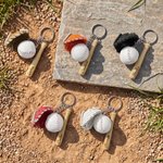 Personalized Mini Baseball Gloves Bat Elements PU Leather Keychain with Engraved Name Birthday Sports Team Gift for Baseball Lovers