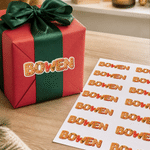 Personalized Gingerbread Christmas Cookie Alphabet Waterproof Sticker with Name Festival Decor Christmas Gift for Family Friends Kids