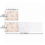 Personalized Retro Floral Orange Cherry Striped Portable Tri-Folded Mahjong Card Cover with Name Club Game Night for Mahjong Lovers 8