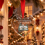 Personalized Our First Christmas Snow House Acrylic Glass Ornament with Names and Date Tree Decor 1st Christmas Gift for Newlyweds Couples