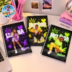 Personalised Vibrant Graffiti Crown Heart Cartoon Character Photo A5 Spiral Notebook with Name Birthday Gift for Teenagers Graffiti Lovers